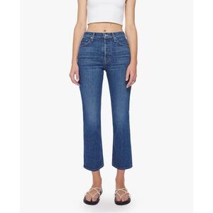 MOTHER Superior The Tomcat Ankle Straight-Leg Jeans Cannonball Blue Dark 25